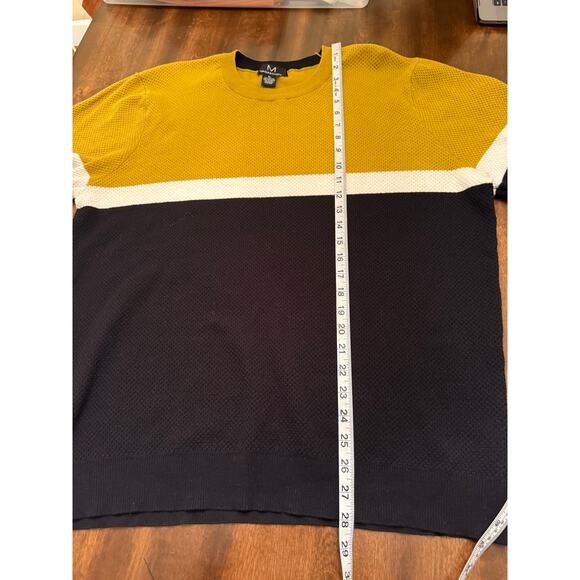 Magaschoni Men's Long Sleeve Waffle Knit Colorblock Lightweight Sweater Size XL - Picture 6 of 7